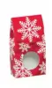 3-1/2W x 1-3/4L x 6-1/2H, Small Gourmet Gloss Window Boxes, Red White Snowflake