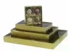 3-1/2W x 3-1/4L x 1-1/8H, Two-Piece Clear Lid Candy Boxes, Gold Diamond, 1/8 lb./2oz.