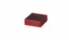 10-1/2W x 8-1/8L x 1-1/8H, Two-Piece Clear Lid Candy Boxes, Red Diamond, 1lb./16oz.