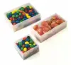 2-3/4W x 5-1/2L x 1-3/8H, White Sided Clear View Top PET Candy Boxes