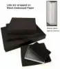 7-1/8W x 5-1/8L x 7/8H, General Purpose Rigid 2 Piece Shallow Black Boxes
