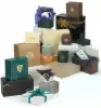 3W x 3L x 2H - Tabbed Bottom, Special Order Fancy Color Folding Gift Boxes, Gloss Ivory on White