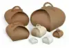 5-1/2W x 5-1/2L x 5-1/2H, Specialty Style Tulip Cardboard Pouch-Box, White Gloss
