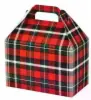 8-1/2W x 5L x 5-1/2H, Theme Gable Gift Basket Boxes, Christmas Plaid