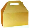 8-1/2W x 5L x 5-1/2H, Theme Gable Gift Basket Boxes, Gold