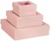 3-3/4W x 3-3/4L x 2-1/8H, Ultra-Rigid Gourmet 2 Piece Window Boxes, Blush