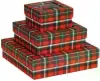 3-3/4W x 3-3/4L x 2-1/8H, Ultra-Rigid Gourmet 2 Piece Window Boxes, Christmas Plaid