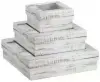 3-3/4W x 3-3/4L x 2-1/8H, Ultra-Rigid Gourmet 2 Piece Window Boxes, Distressed Wood