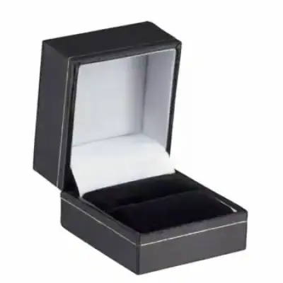 6-1/8W x 4-3/8L x 1-3/8H, Cartier Style Leatherette Boxes, Navy