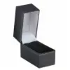 2W x 3-5/8L x 3-1/4H, Cartier Style Leatherette Boxes, Black, Bangle