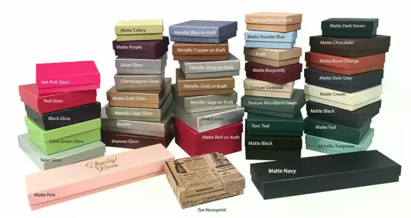 2-1/2W x 1-1/2L x 1H, Fancy Colored Special Order Jewelry Boxes