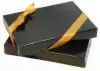 4-11/16W x 3-3/8L x 3/4H, Flip-Box Fiber Filled Jewelry Box, Black Ice