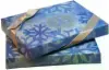 4-11/16W x 3-3/8L x 3/4H, Flip-Box Fiber Filled Jewelry Box, Blue Snowflake