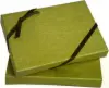 4-11/16W x 3-3/8L x 3/4H, Flip-Box Fiber Filled Jewelry Box, Citrine Ribbed