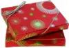 4-11/16W x 3-3/8L x 3/4H, Flip-Box Fiber Filled Jewelry Box, Holiday Burst