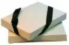 4-11/16W x 3-3/8L x 3/4H, Flip-Box Fiber Filled Jewelry Box, Ivory Ribbed