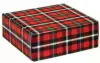 9W x 9L x 4H, Christmas Plaid Corrugated Mailer Boxes