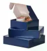 8W x 8L x 3H, Navy Gloss Corrugated Mailer Boxes