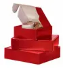 8W x 8L x 3H, Red Gloss Corrugated Mailer Boxes