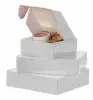 8W x 8L x 3H, White Gloss Corrugated Mailer Boxes