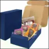 7-1/4W x 13-3/8L x 3-1/2H, Fine Italian Textured Mailers, Navy Textured