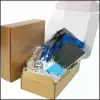 7-1/4W x 13-3/8L x 3-1/2H, Fine Italian Textured Mailers, Gold Textured