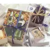 5-7/16 x x 3-1/2L x 1H, 2 Piece Stationery Boxes / Vu-Top Display Boxes, White Swirl, No Fill