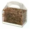 4W x 4L x 4-1/2H, Handle Top PVC boxes w Card Bottom, Silver