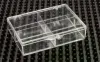 2-7/8W x 2L x 9/16H, Rigid Clear Hinged Partition Boxes, 4 Partitions