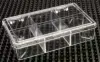 4-5/8W x 3L x 1-1/8H, Rigid Clear Hinged Partition Boxes, 6 Partitions