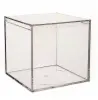 4W x 4L x 4H, Rigid Clear Plastic Cube Boxes