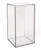 4W x 4L x 8H, Rigid Clear Plastic Cube Boxes