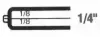2W x 1-1/8L x 1/4H, Rigid Hinged Plastic Boxes, Clear