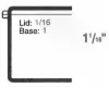 2W x 2L x 1-1/16H, Rigid Hinged Plastic Boxes, Clear