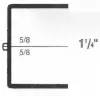 2W x 2L x 1-1/4H, Rigid Hinged Plastic Boxes, Clear