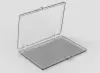 2-7/8W x 2L x 9/16H, Rigid Hinged Plastic Boxes, Clear, 2 Compartments