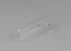 3-1/2W x 11/16L x 1/2H, Rigid Hinged Plastic Boxes, Clear