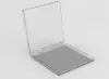 4-9/16W x 4-9/16L x 2H, Rigid Hinged Plastic Boxes, Clear