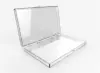5-1/8W x 3-1/8L x 1-5/16H, Rigid Hinged Plastic Boxes, Clear