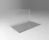 6-3/4W x 3-1/2L x 1/4H, Rigid Hinged Plastic Boxes, Clear