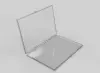 7W x 5L x 1-3/4H, Rigid Hinged Plastic Boxes, Clear