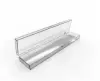 7-1/2W x 1-1/2L x 1/2H, Rigid Hinged Plastic Boxes, Clear
