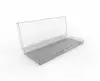 9-1/2W x 3-1/2L x 15/16H, Rigid Hinged Plastic Boxes, Clear