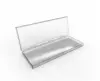 9-15/16W x 3-1/2L x 5/8H, Rigid Hinged Plastic Boxes, Clear