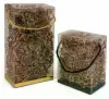 5-1/2W x 4L x 7-1/2H, Rope Handle PVC Boxes w Card Bottom, Black