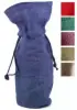 6W x 15L x 3-1/2H, Drawstring Jute Wine Bags, Burgundy