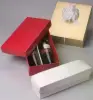 13W x 7L x 3-1/2H - 2 Bottle, 2 Piece Wine boxes, Gold
