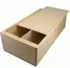 6W x 3L x 13H, Double Bottle Wooden Wine Boxes, 2 Bottle