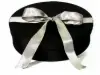 13-1/2W x 11-1/2L x 3-7/8H (Oval), Fabric Covered Wine Bottle and Glass Gift Boxes, Black