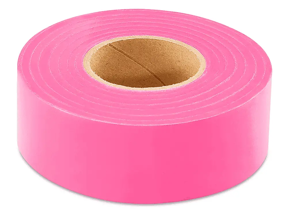 1-3/16W, Flagging Tape, Pink